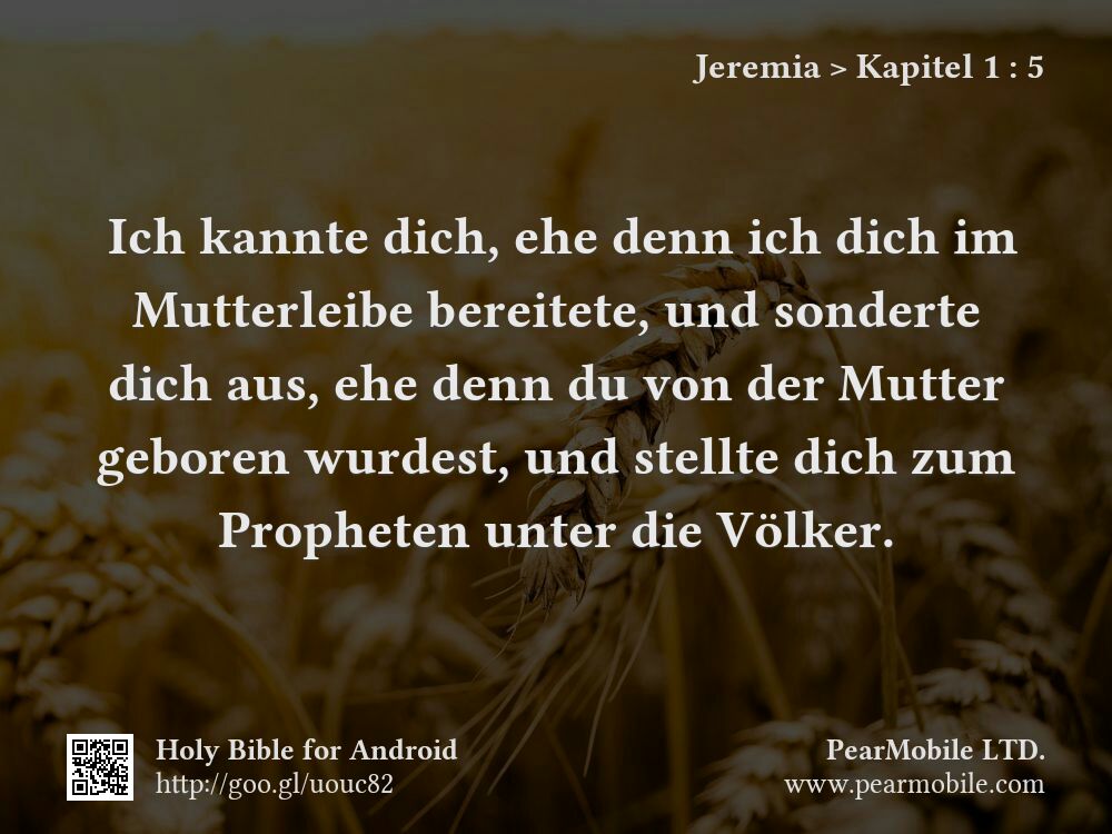 Jeremia, Kapitel 1:5